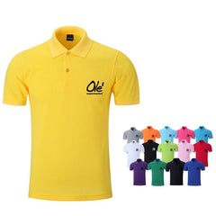 Short-Sleeved Polo Shirt With Thick Lapels And 2 Buttons