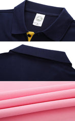 Short-Sleeved Polo Shirt With Coloured Inner Placket