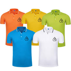 Short-Sleeved Polo Shirt With Strip On Collar, Inner Placket And Sleeve Edge