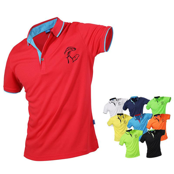 Short-Sleeved Polo Shirt With Coloured Inner Collar, Inner Placket, Collar And Sleeve Edge