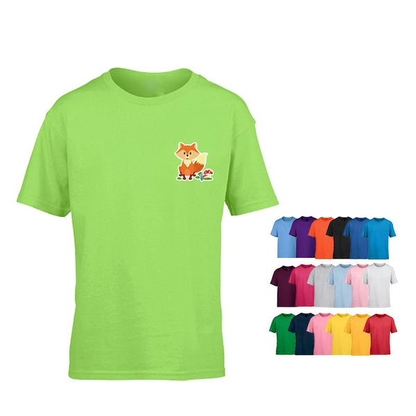 Kids Short-Sleeved Cotton Round Neck T-Shirt