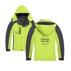 Zippered Long-Sleeved Waterproof Jacket With Fleece Lining