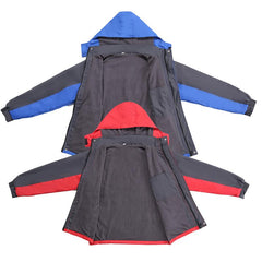 Zippered Long-Sleeved Waterproof Jacket With Fleece Lining