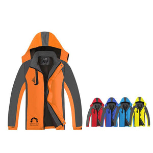 Zippered Long-Sleeved Waterproof Jacket With Hood