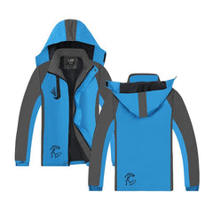 Zippered Long-Sleeved Waterproof Jacket With Hood