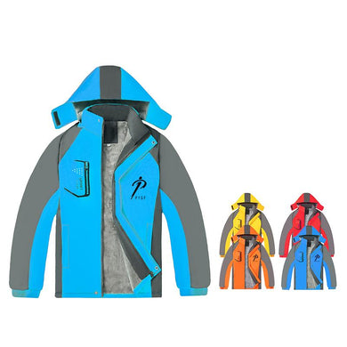 Zippered Long-Sleeved Waterproof Jacket With Lining
