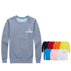 Long-Sleeved Sweater With Round Neck And Blue Neck Tape