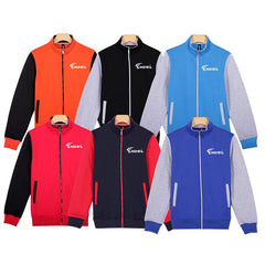 Dual-Coloured Zippered Long-Sleeved Jacket