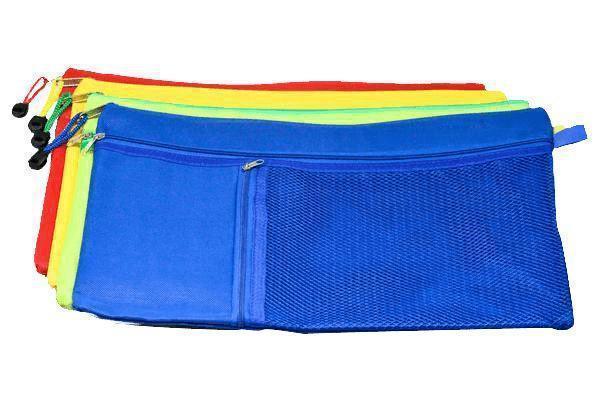 3 Compartment Fabric Pencil Case (Small & Assorted)