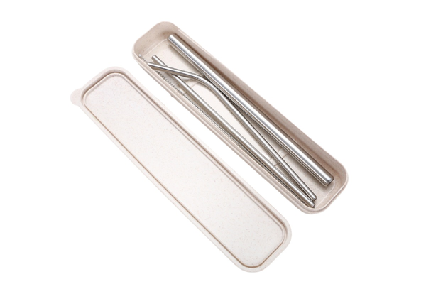 Metal Straw Set with box