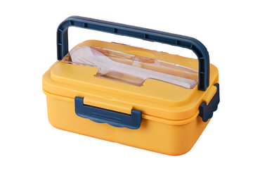 Plastic Lunch Box with Handle One Dollar Only