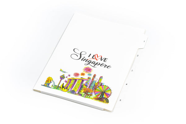 Singapore Design 5 Compartment L Folder