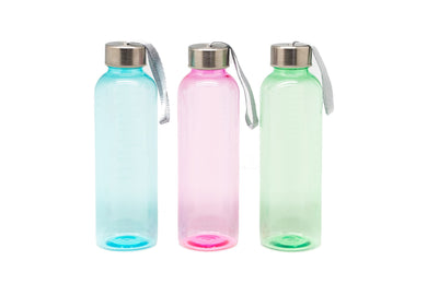 Transparent Water Bottle With Silver Cap Drinkware One Dollar Only