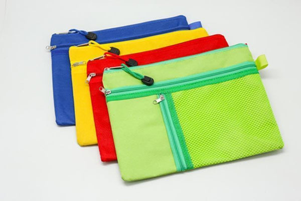 3 Compartment Fabric Pencil Case (A5)