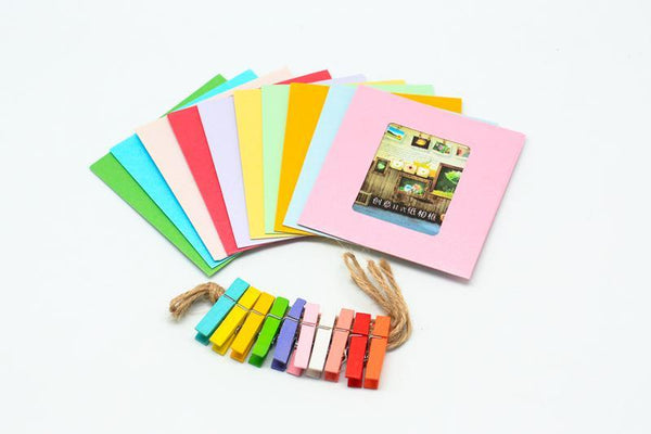 10pc Cardboard Photo Frame Colour