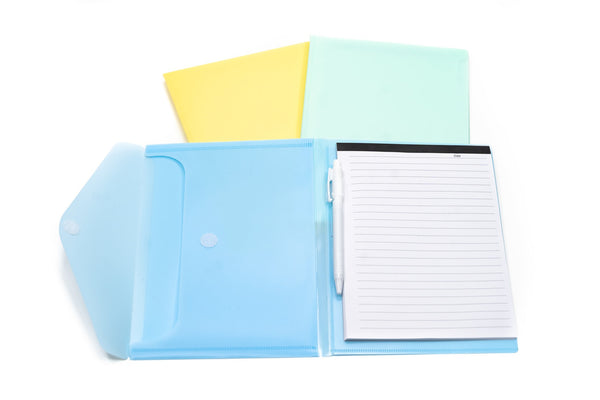 A5 notepad with 2-compartment sleeve