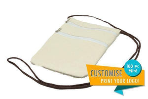 Cotton Canvas Sling Pouch with 2 Compartments