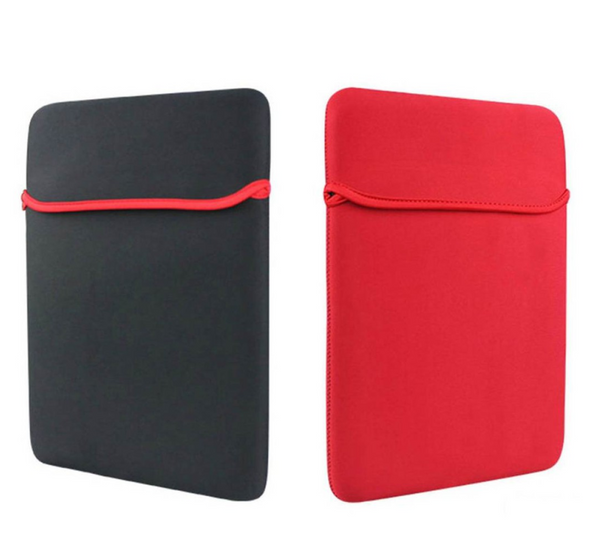 14 Inches 2 Tone Red Black Reversible Neoprene Laptop Sleeve