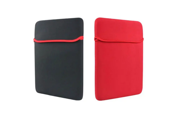 10.2 Inches 2 Tone Red Black Reversible Neoprene iPad Sleeve