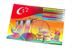 Elastic Band Folder with Singapore Design Files and Folders One Dollar Only